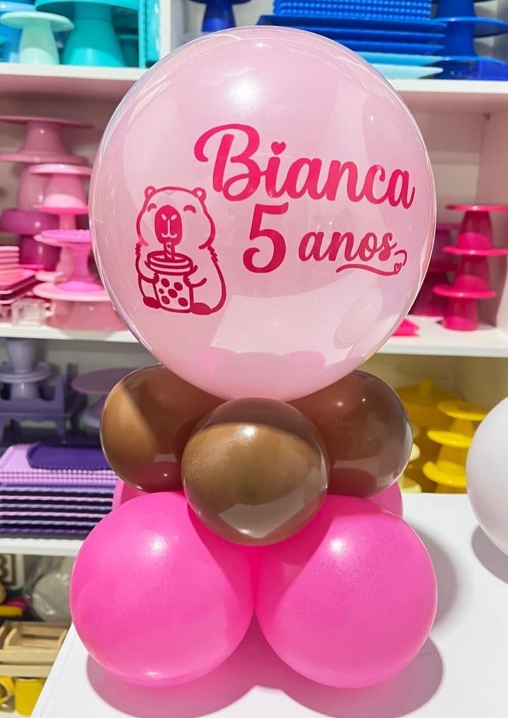 Box de Balão 1O Polegadas- Capivara - É Só Um Bolinho Locações 
