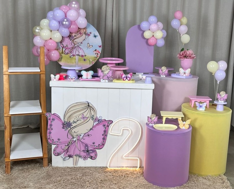 Kit Mini Festa Premium Com Led - Fadinha - É Só Um Bolinho Locações 