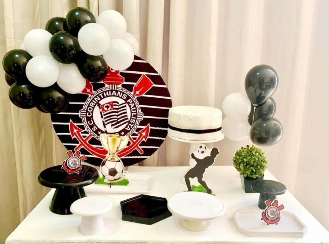 Kit Mesa Com Balão - Corinthians 2 - É Só Um Bolinho Locações 