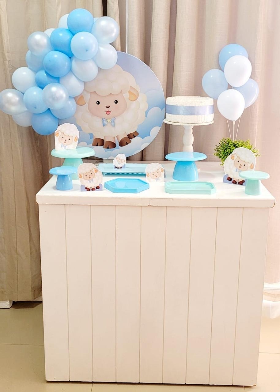 Kit Composto Com Balão - Ovelinha  - É Só Um Bolinho Locações 