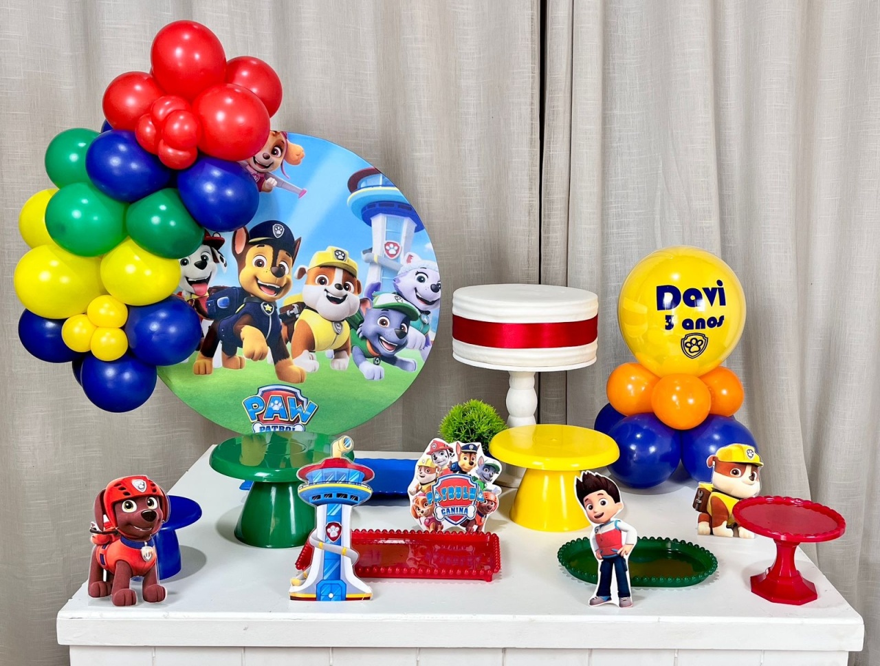 Kit Mesa Box de Balão - Patrulha Canina 1 - É Só Um Bolinho Locações 