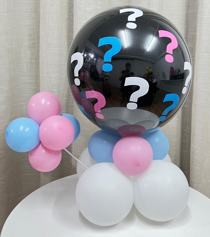 Box de Balão 18 Polegadas-Revelação Azul E Rosa - É Só Um Bolinho Locações 