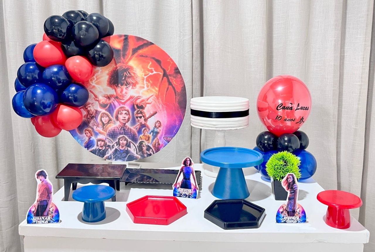 Kit Mesa Box de Balão - Stranger Things - É Só Um Bolinho Locações 