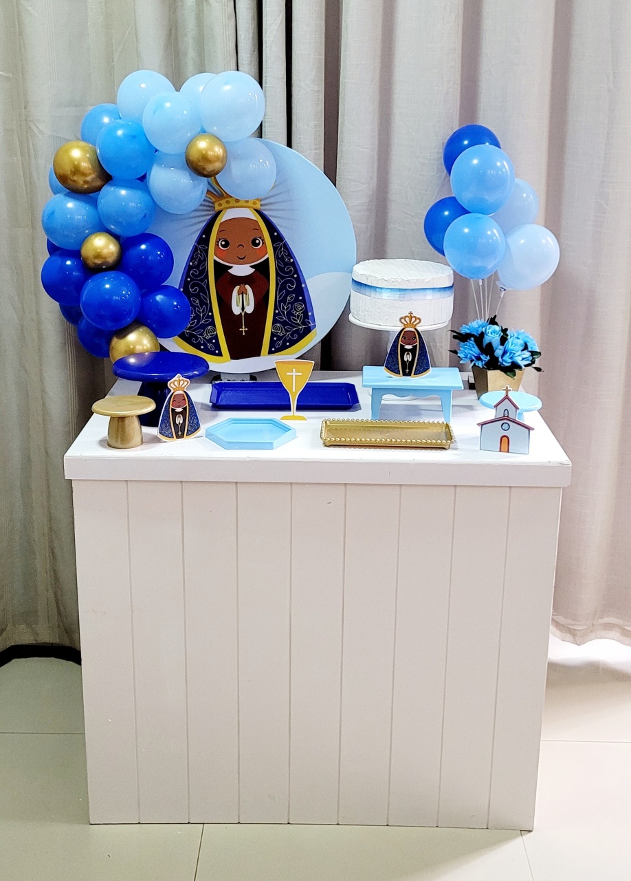 Kit Composto Com Balão - Nossa Senhora Aparecida 1 - É Só Um Bolinho Locações 