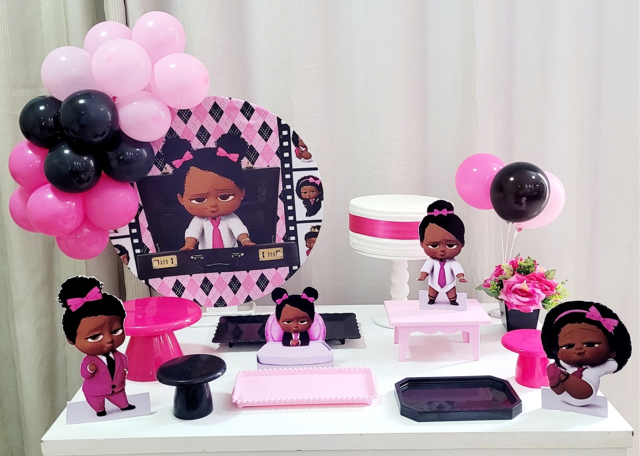 Kit Mesa Com Balão -  Poderosa Chefinha 1 - É Só Um Bolinho Locações 