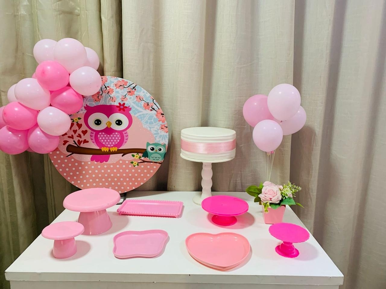 Kit Mesa Com Balão - Coruja - É Só Um Bolinho Locações 