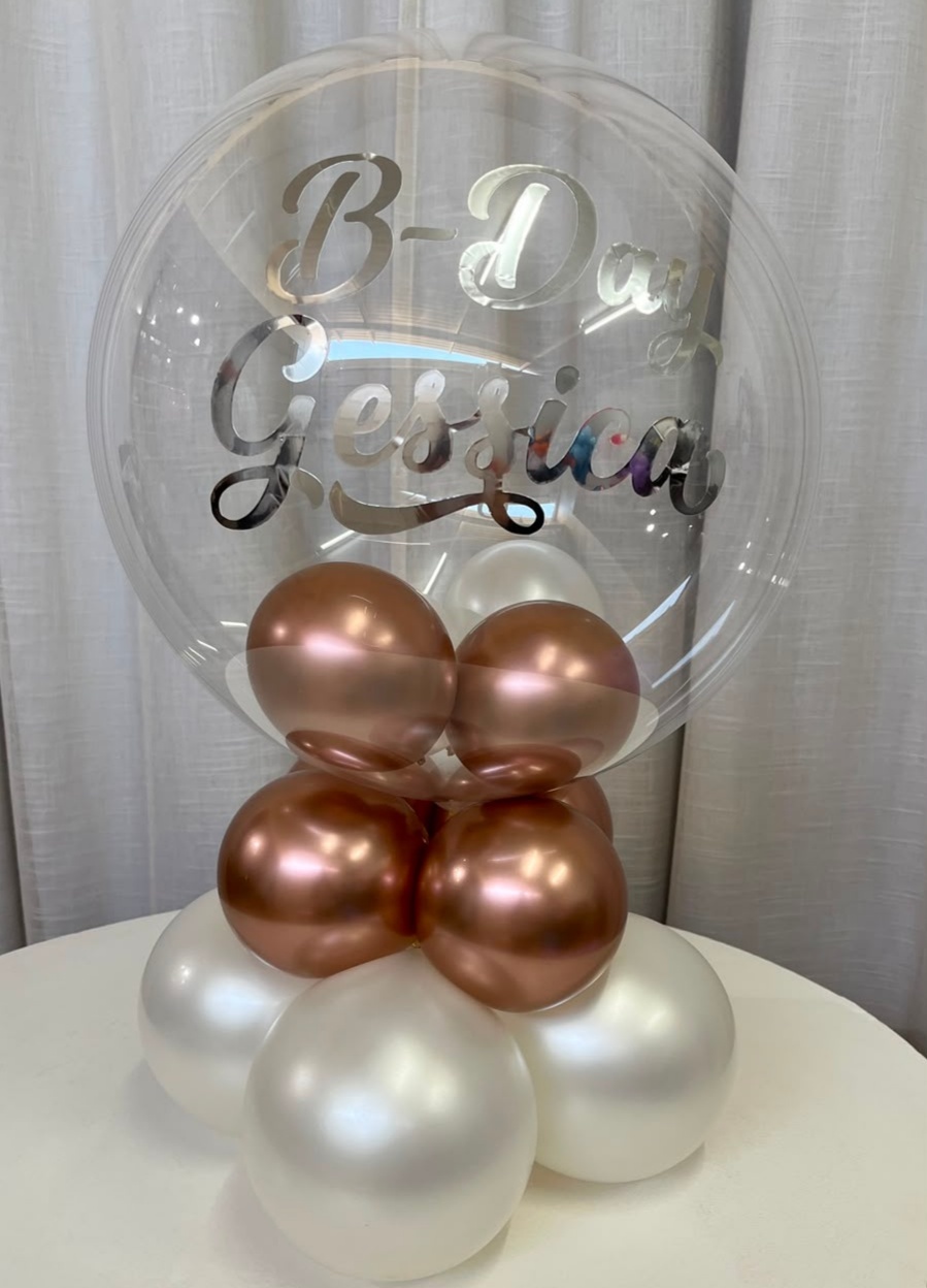 Box de Balão 18 Polegadas- Rose E Perolado - É Só Um Bolinho Locações 