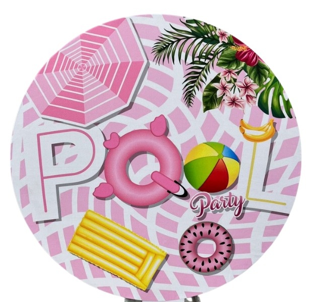 Kit Mesa Com Balão -  Pool Party  - É Só Um Bolinho Locações 