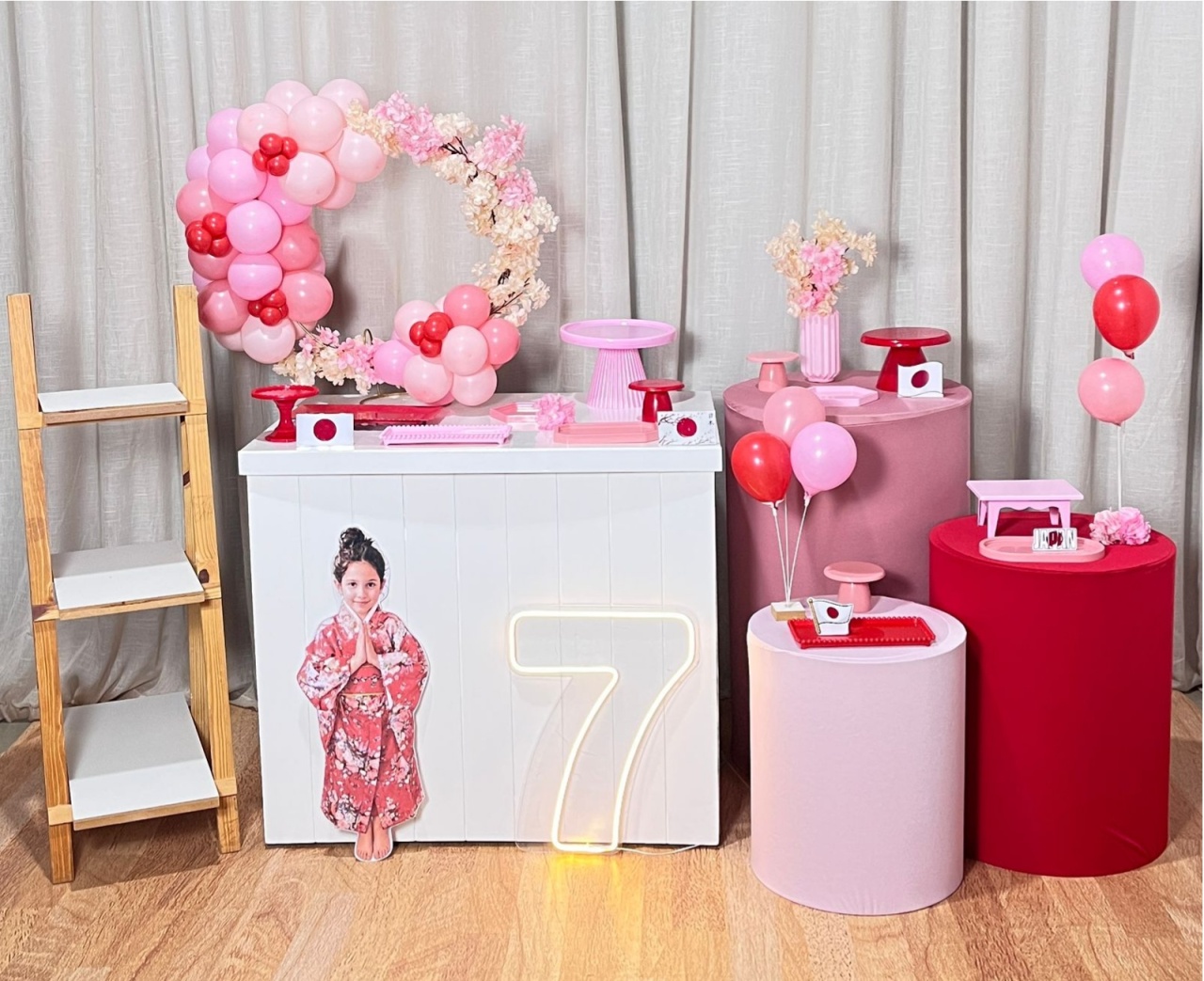 Kit Mini Festa Premium Com Led - Gueixa Personalizado - É Só Um Bolinho Locações 
