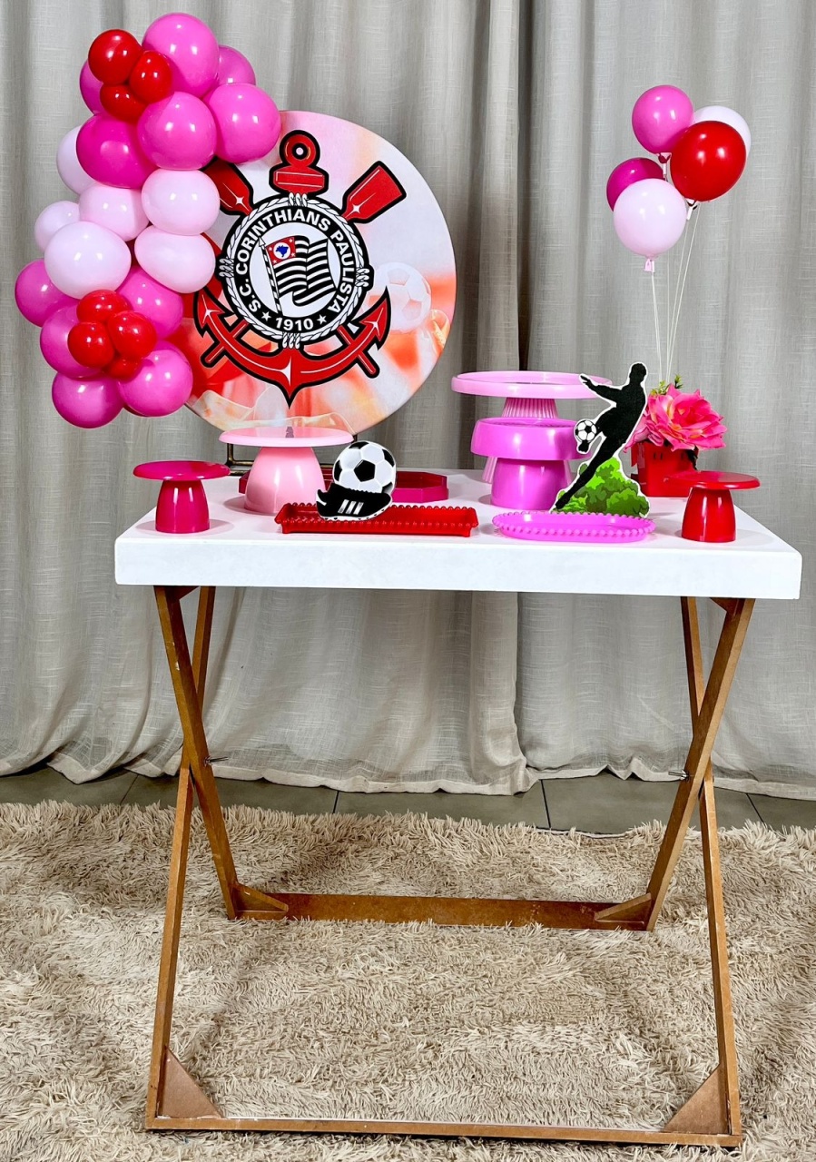 Kit Composto  Com Balão - Corinthians 1  - É Só Um Bolinho Locações 