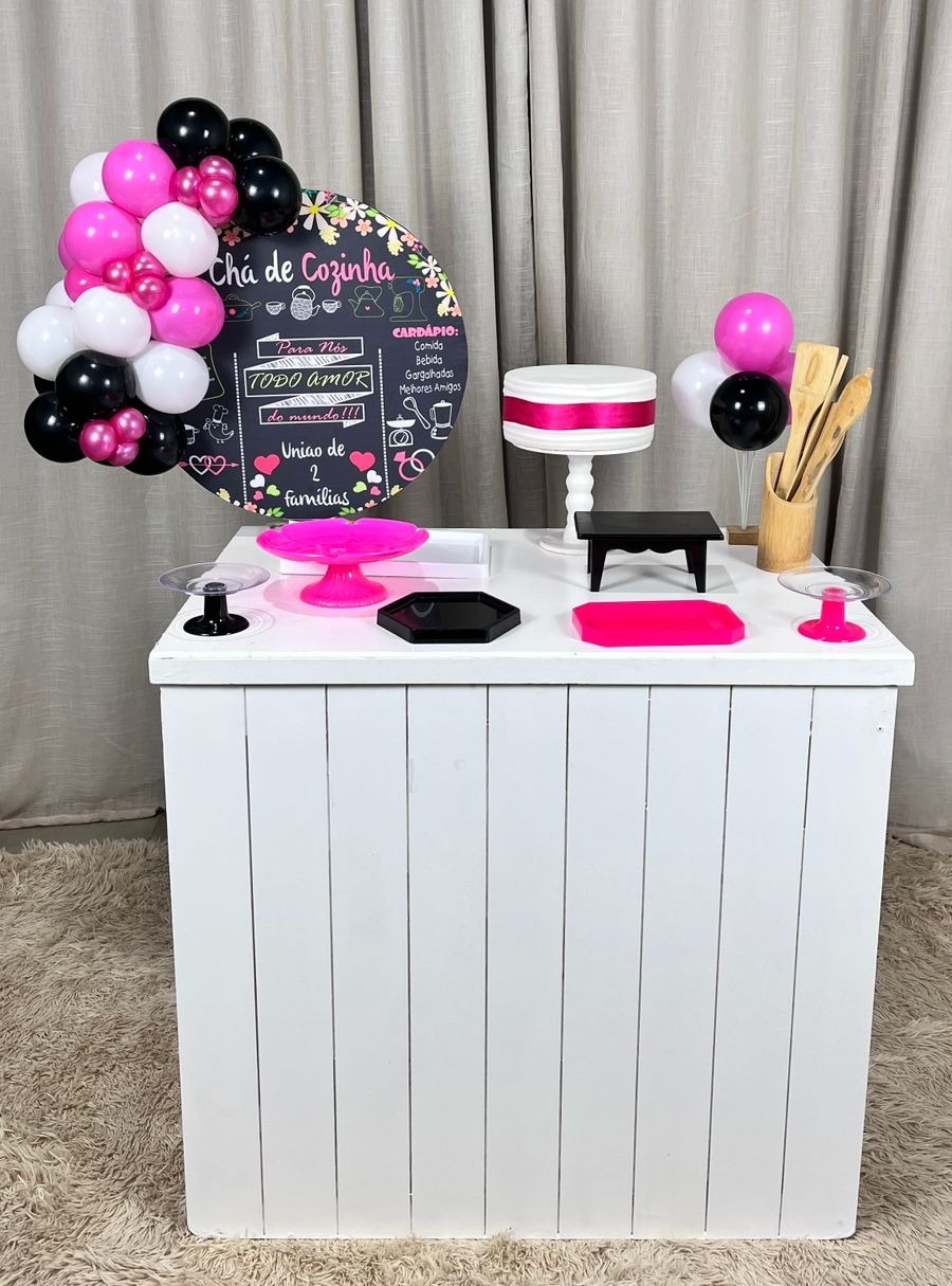 Kit Composto Com Balão - Chá de Cozinha - É Só Um Bolinho Locações 