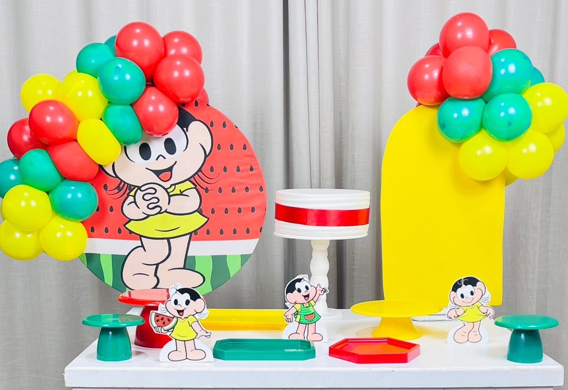 Kit Mesa Premium Com Balão - Magali - É Só Um Bolinho Locações 
