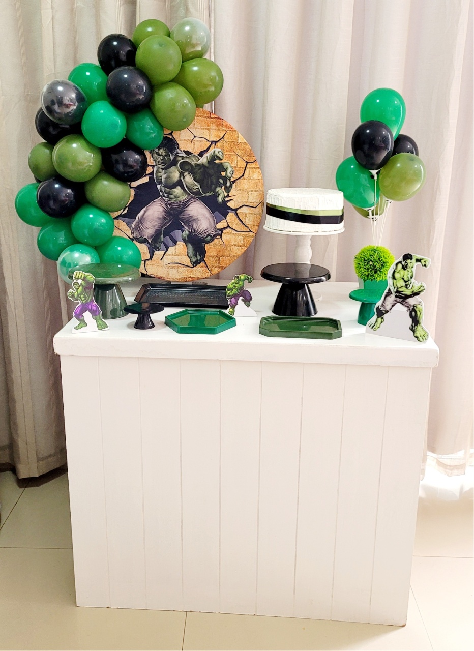 Kit Composto Com Balão - Hulk 2 - 2/2 - É Só Um Bolinho Locações 
