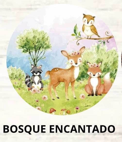 Kit Mesa Com Bosque Encantado  - É Só Um Bolinho Locações 