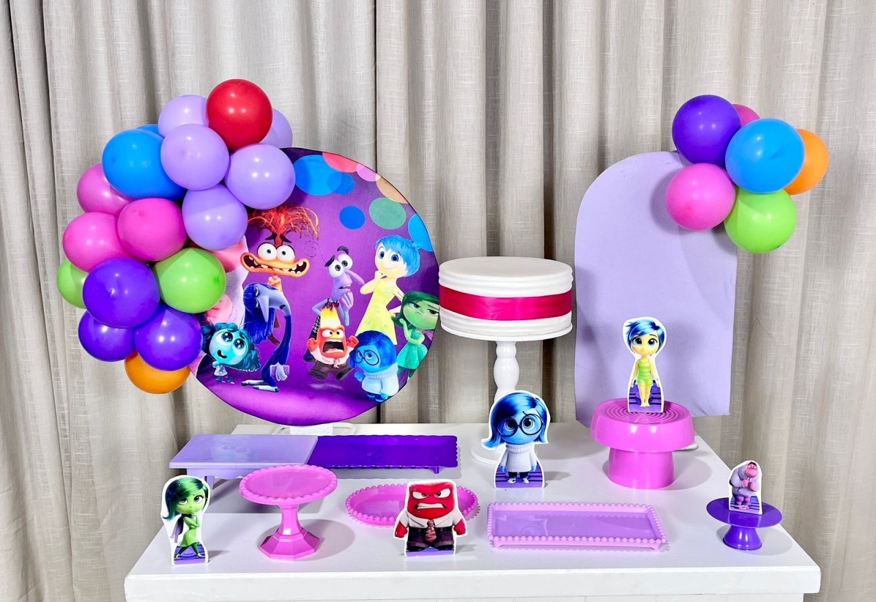 Kit Mesa Premium Com Balão - Divertidamente 3 - É Só Um Bolinho Locações 