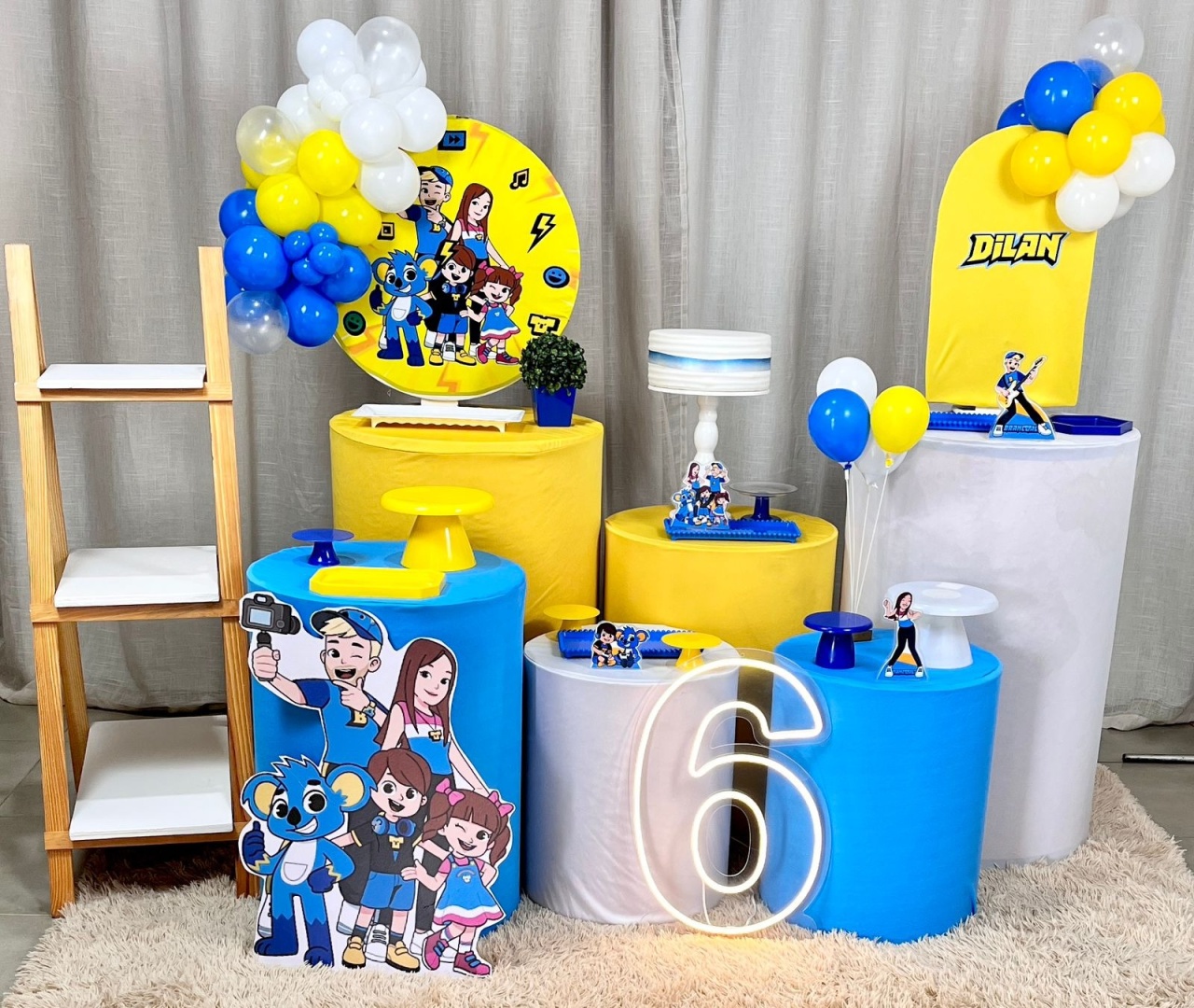 Kit Mini Festa Premium Com Led - Brancoala - É Só Um Bolinho Locações 