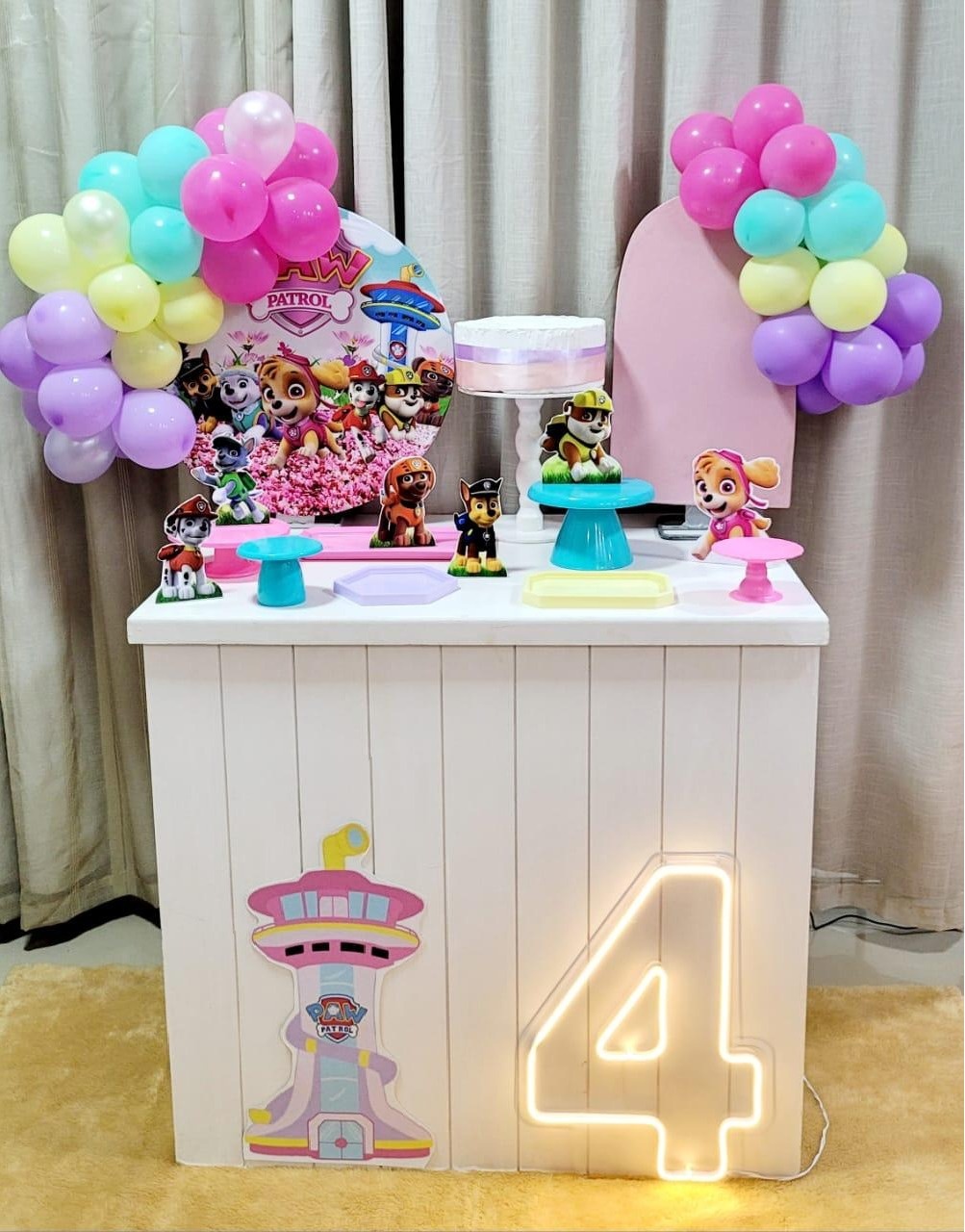 Kit Mini Festa Basic Com Balão - Patrulha Canina 5 - É Só Um Bolinho Locações 