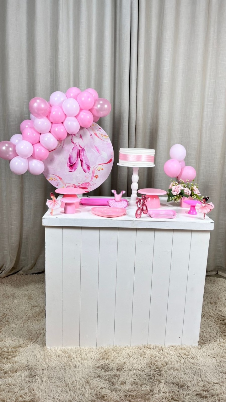 Kit Composto Com Balão - Bailarina  - É Só Um Bolinho Locações 