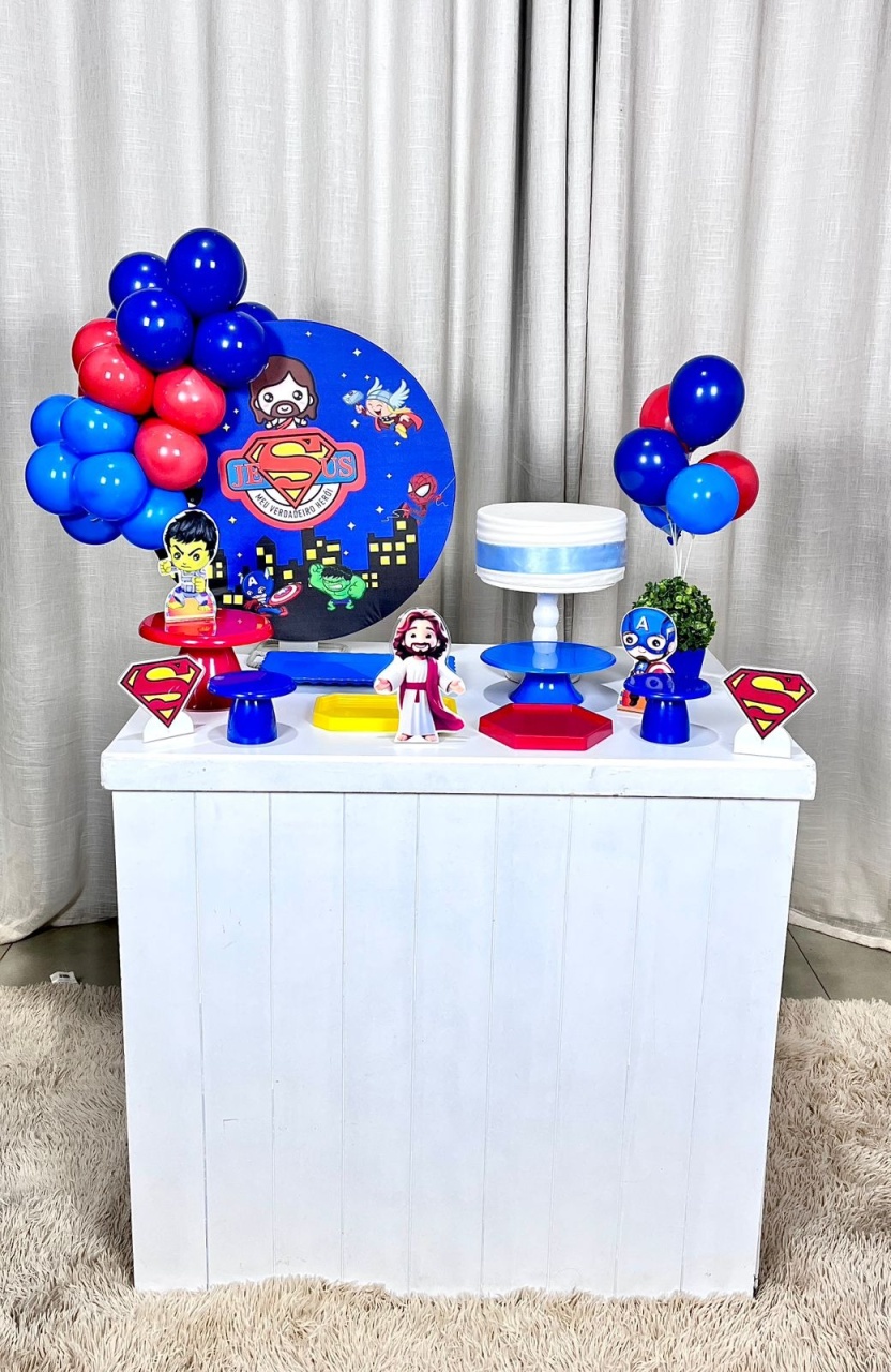 Kit Composto Com Balão - Jesus Cute  - É Só Um Bolinho Locações 