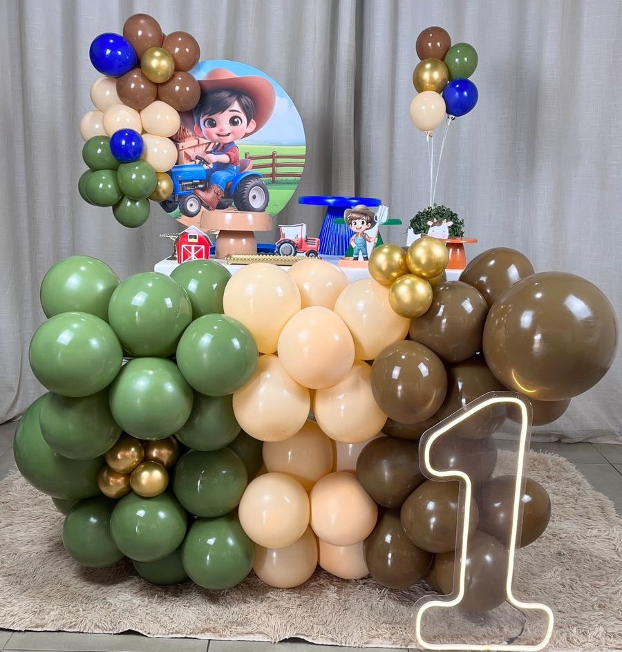 Kit Composto Gold Com Led - Fazendeiro - É Só Um Bolinho Locações 