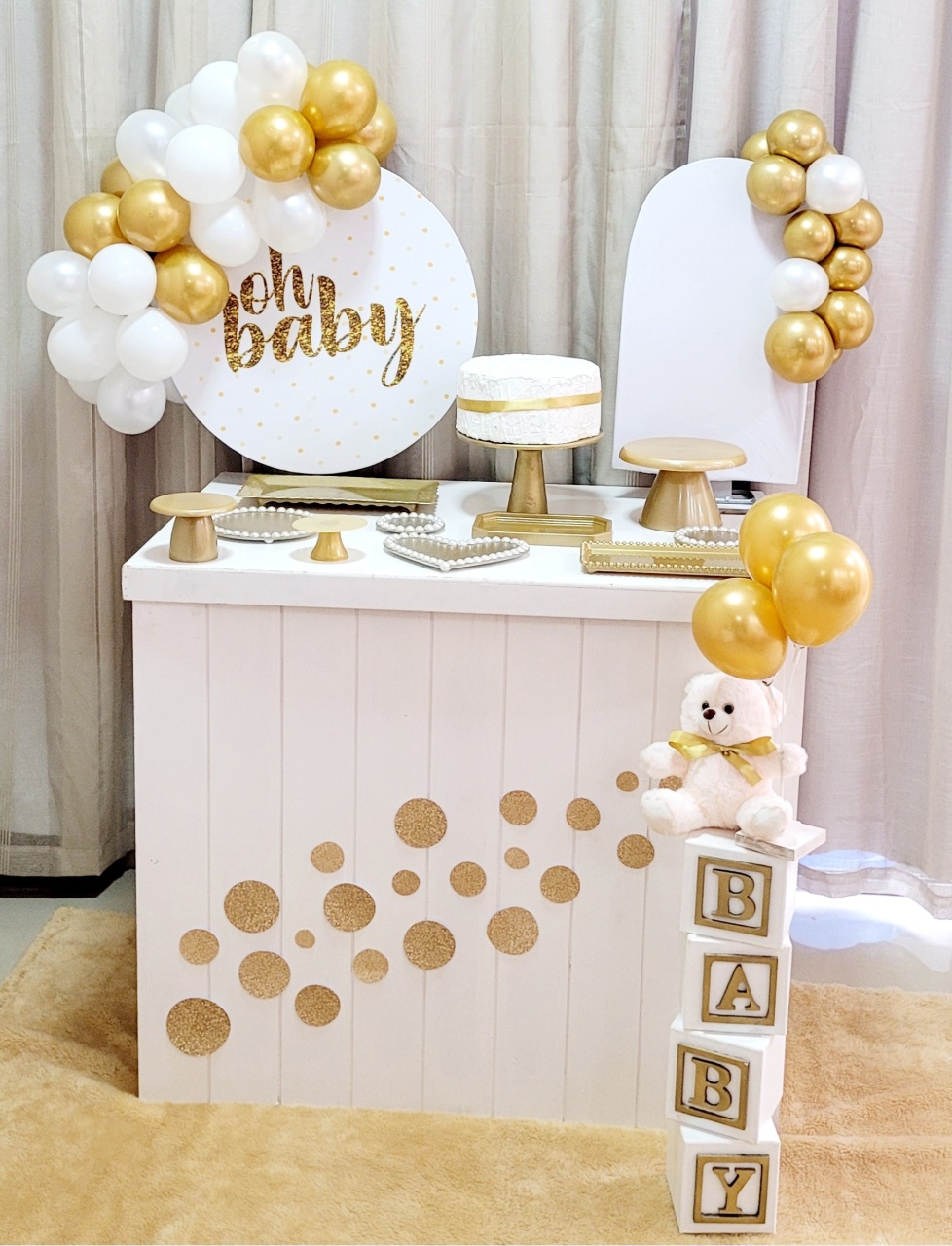 Kit Mini Festa Basic Com Balão - Oh Baby 2 -  1/2 - É Só Um Bolinho Locações 