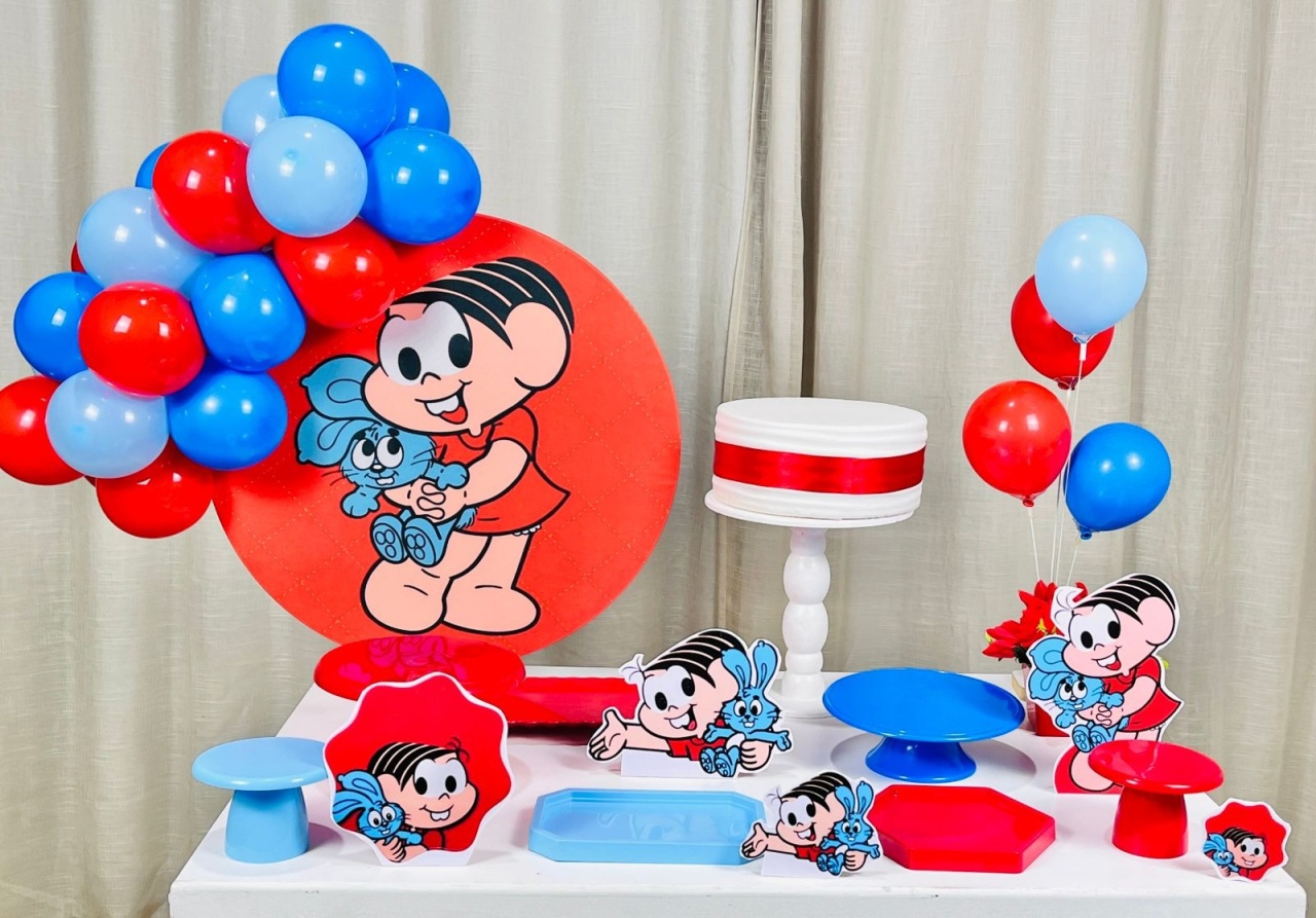 Kit Mesa Com Balão -  Monica - É Só Um Bolinho Locações 