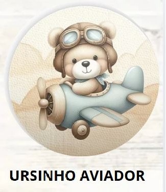Kit Mesa Com Balão -  Ursinho Aviador 1 - É Só Um Bolinho Locações 