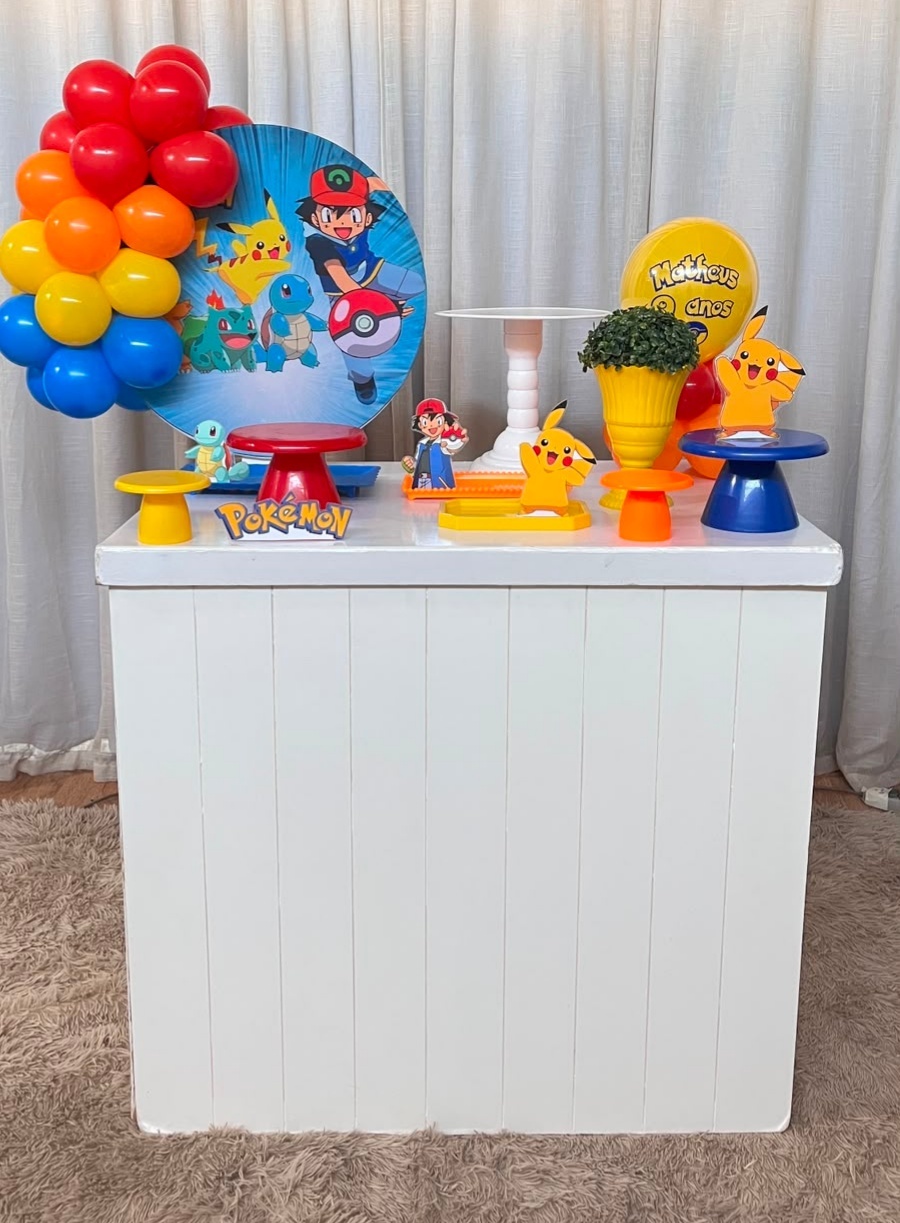 Kit Composto Com Balão -Pokemon + Box de Balão Personalizado - É Só Um Bolinho Locações 