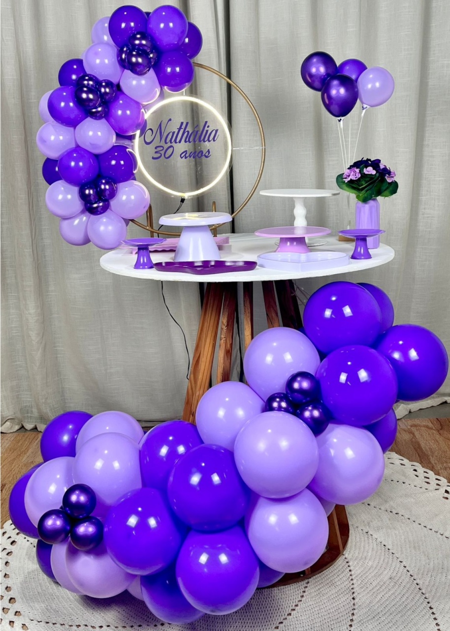 Kit Composto Com Balão - Arco Vazado Com Led Personalizado - É Só Um Bolinho Locações 