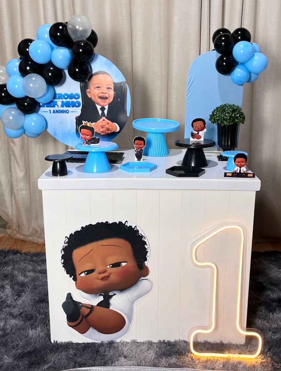 Kit Mini Festa Basic Com Led - Poderoso Chefinho Personalizado - É Só Um Bolinho Locações 