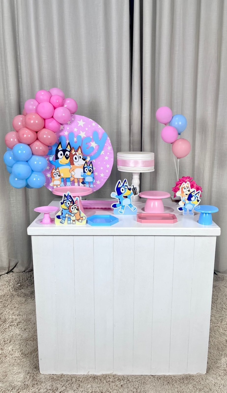 Kit Composto Com Balão - Blue Feminino 2/2 - É Só Um Bolinho Locações 