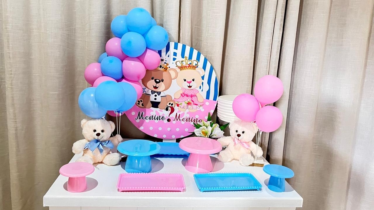 Kit Mesa Com Chá Revelação  - É Só Um Bolinho Locações 