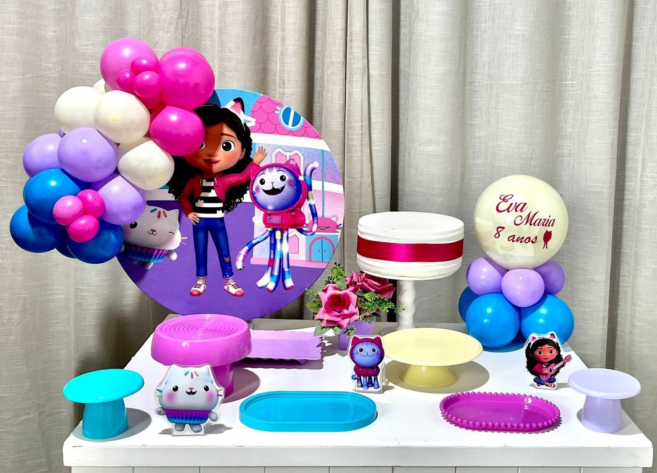 Kit Mesa Box de Balão - Casa Magica da Gaby  - É Só Um Bolinho Locações 