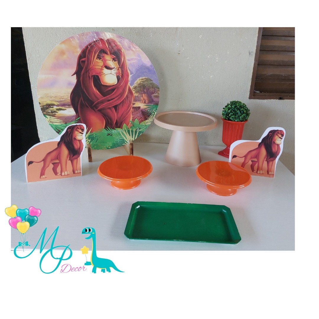 Kit Mesa Parabéns  Rei  Leão 🦁  - MP DECOR 