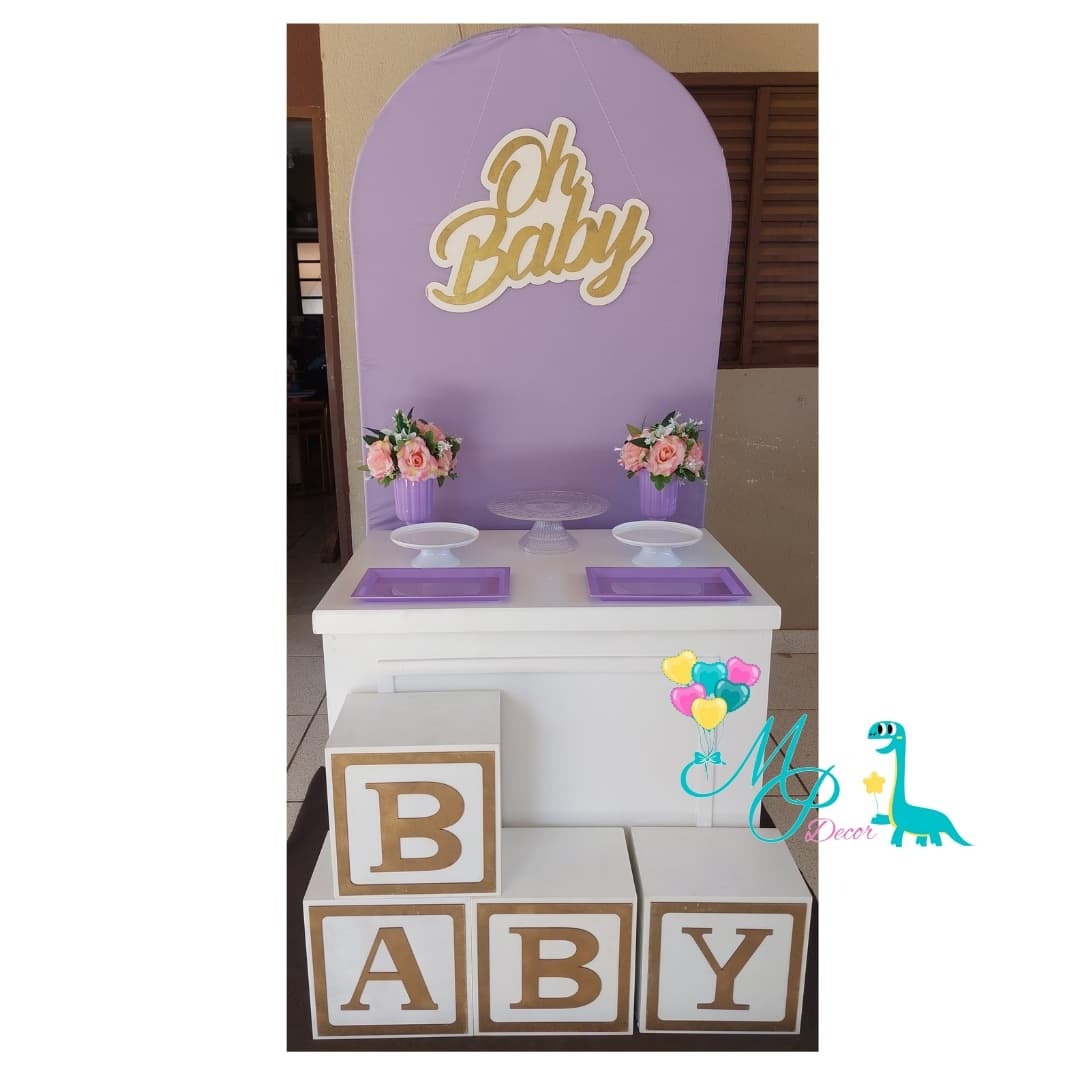 Kit Pegue  Monte  Chá Revelação  Lilás 1   - MP DECOR 