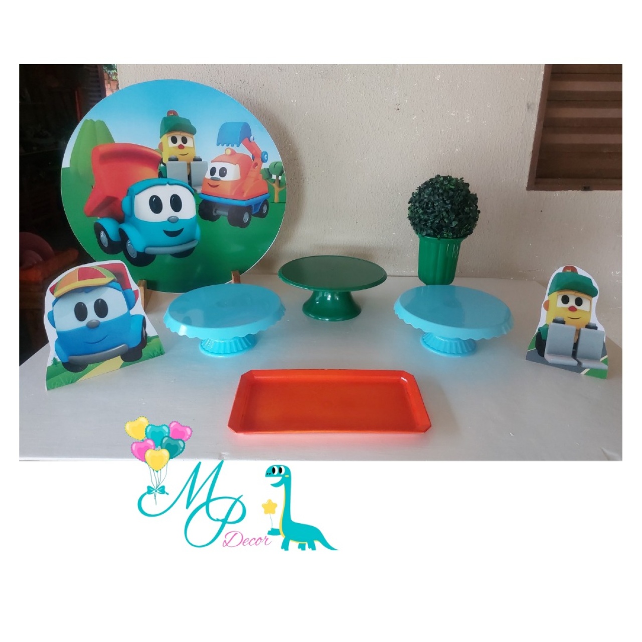 Kit Mesa Parabéns  Leo Caminhão  - MP DECOR 