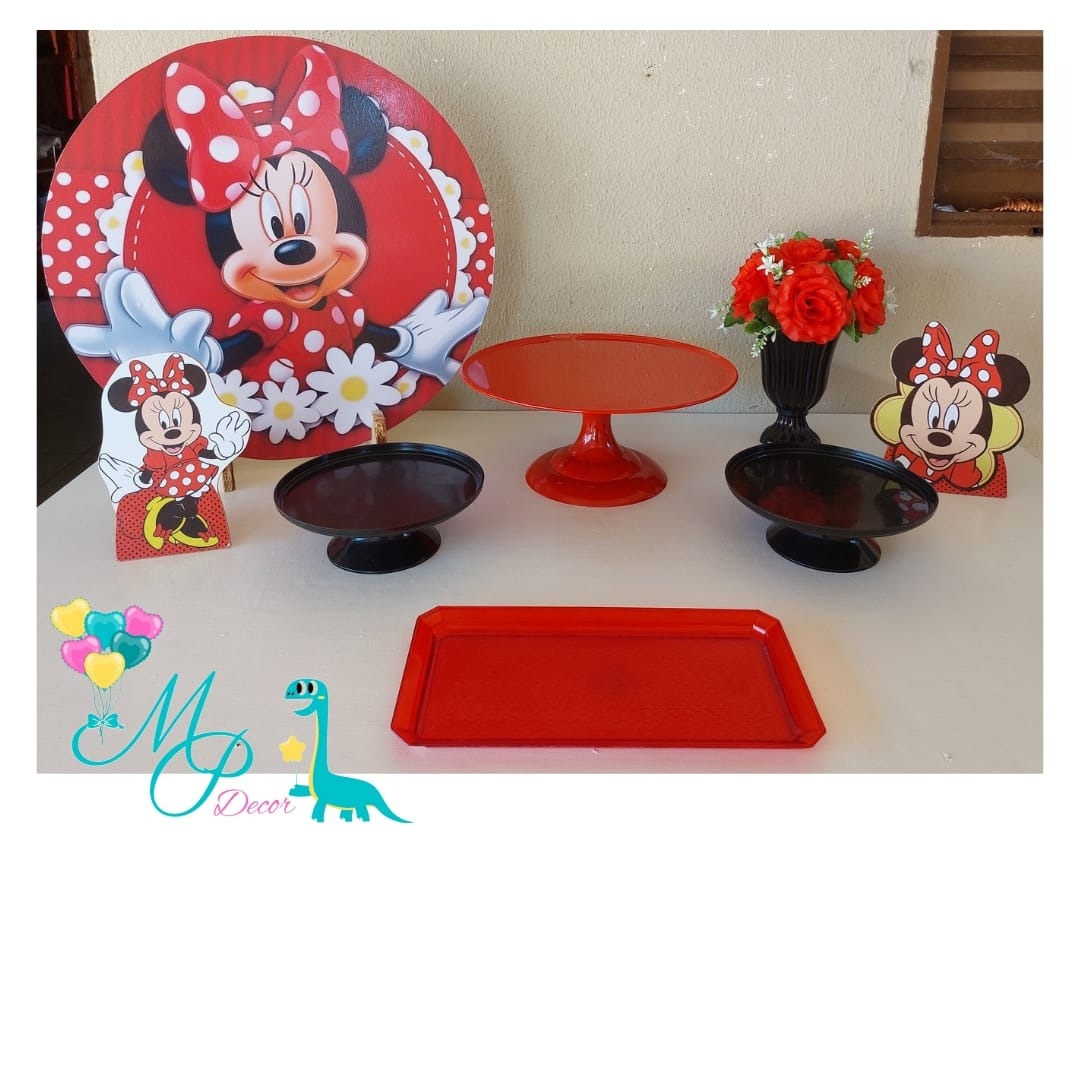 Kit Mesa Parabéns Minie Vermelha 1 - MP DECOR 