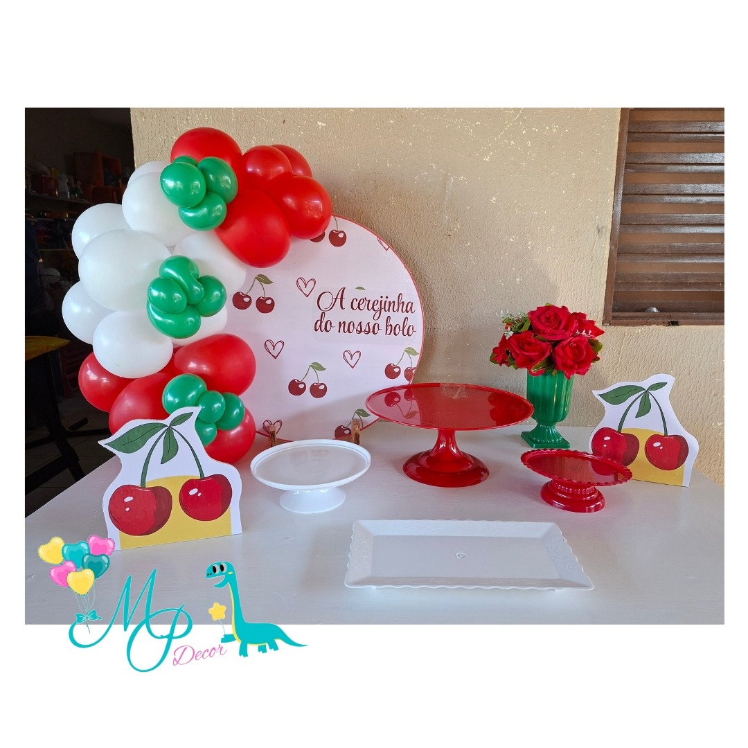 Kit Mesa Parabéns Cereja 🍒  - MP DECOR 