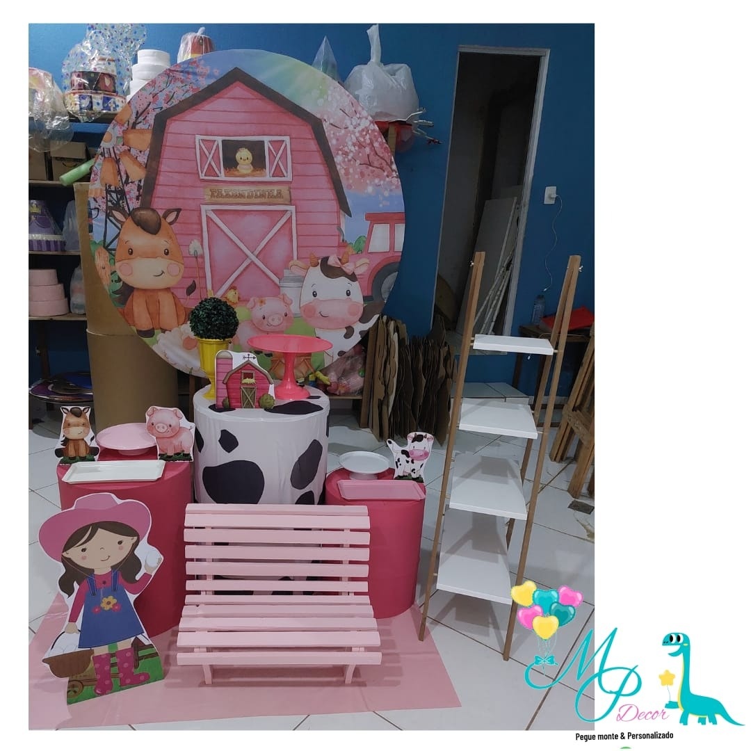 Kit Pegue Monte Fazendinha Rosa  - MP DECOR 