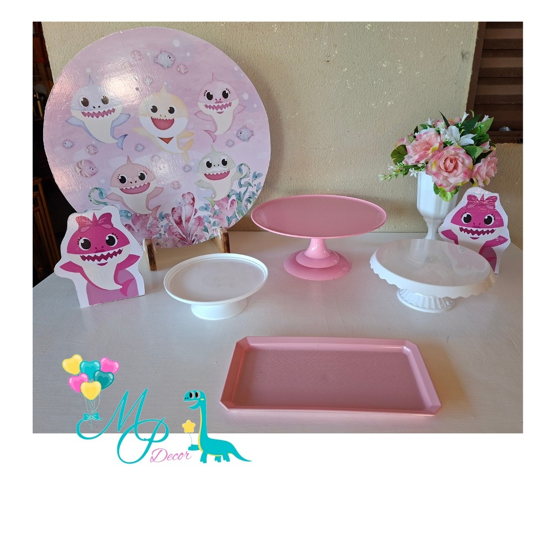 Kit Mesa Parabéns Baby Shark  - MP DECOR 