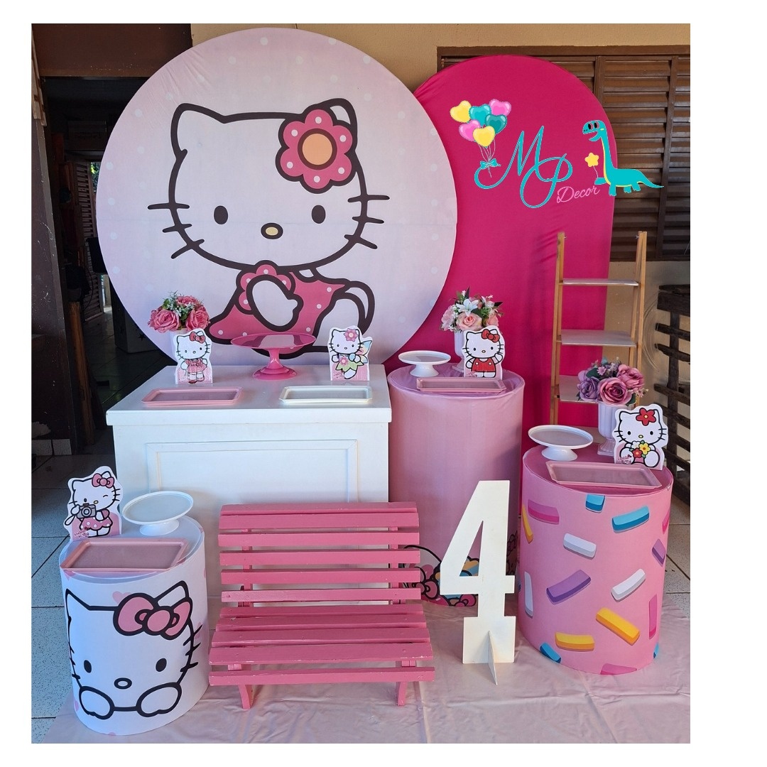 Kit Pegue Monte  Hello Kitty   Luxinho  - MP DECOR 