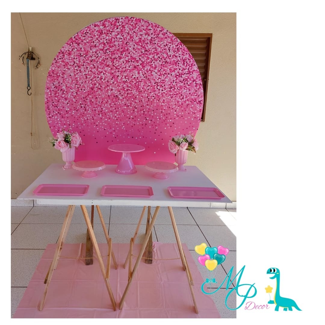 Kit Pegue Monte Rosa Com Brilho  - MP DECOR 
