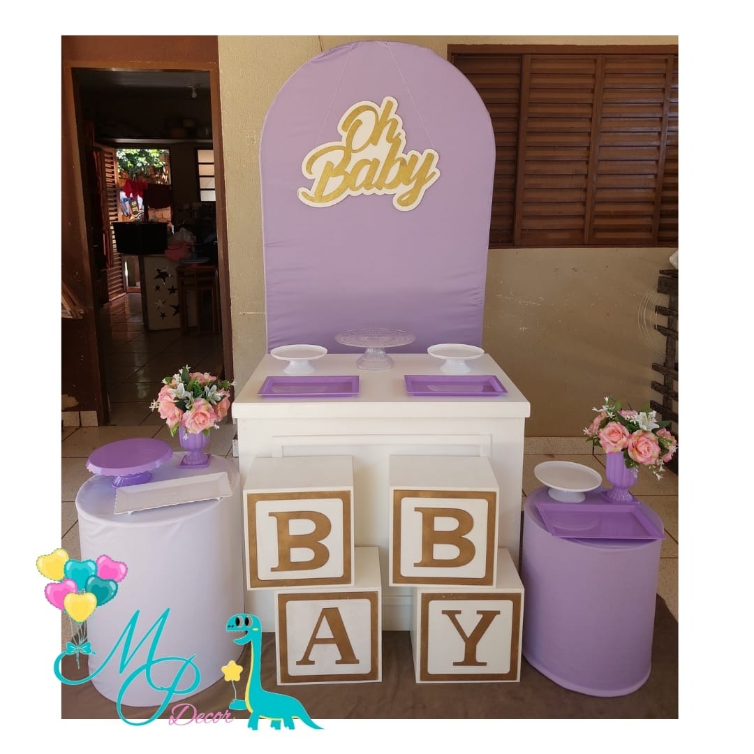 Kit Pegue  Monte  Chá Revelação  Lilás 2 - MP DECOR 