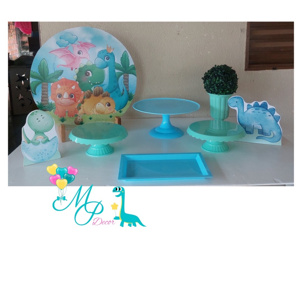 Kit Mesa Parabéns Dino Baby  - MP DECOR 
