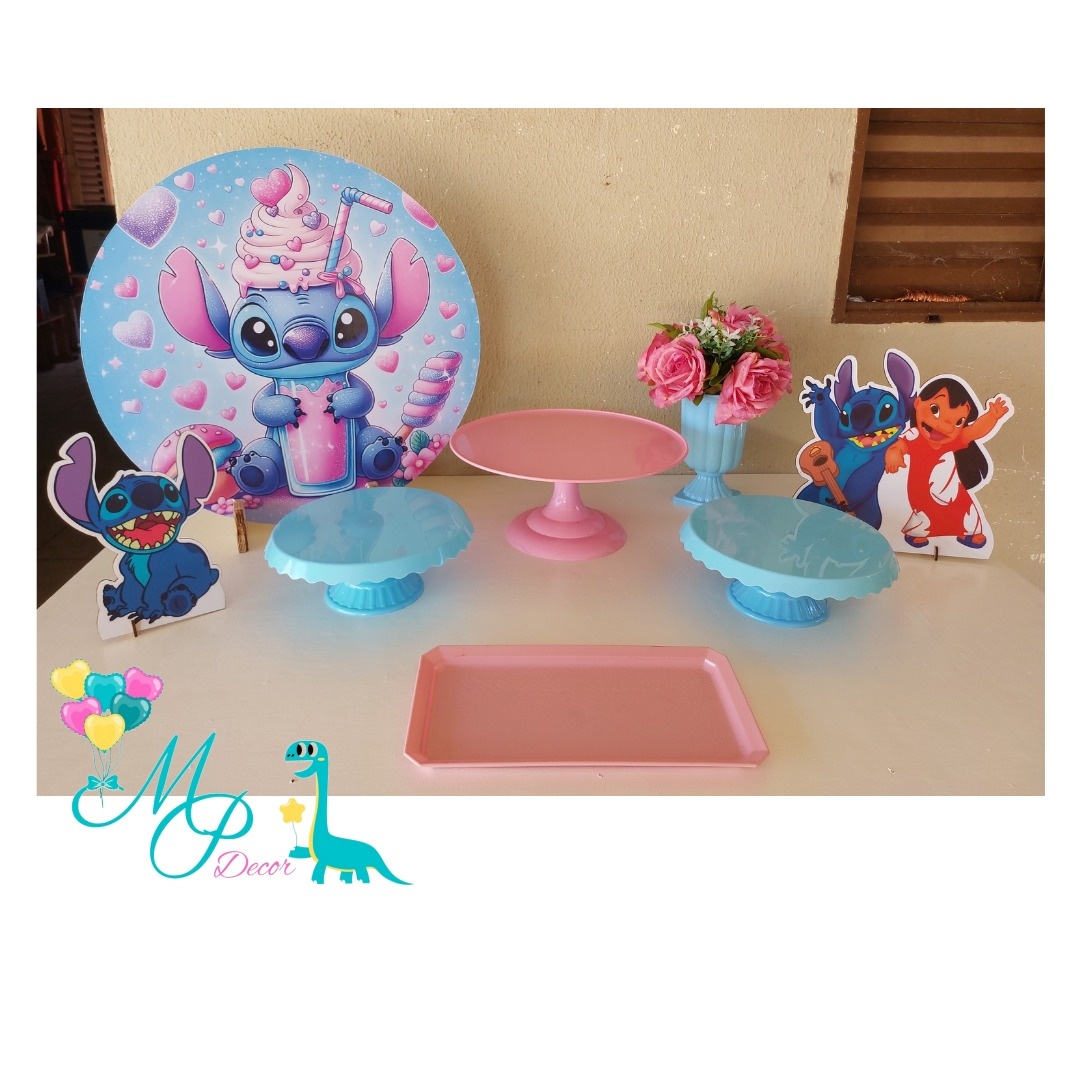 Kit Mesa Parabéns  Stitch  - MP DECOR 