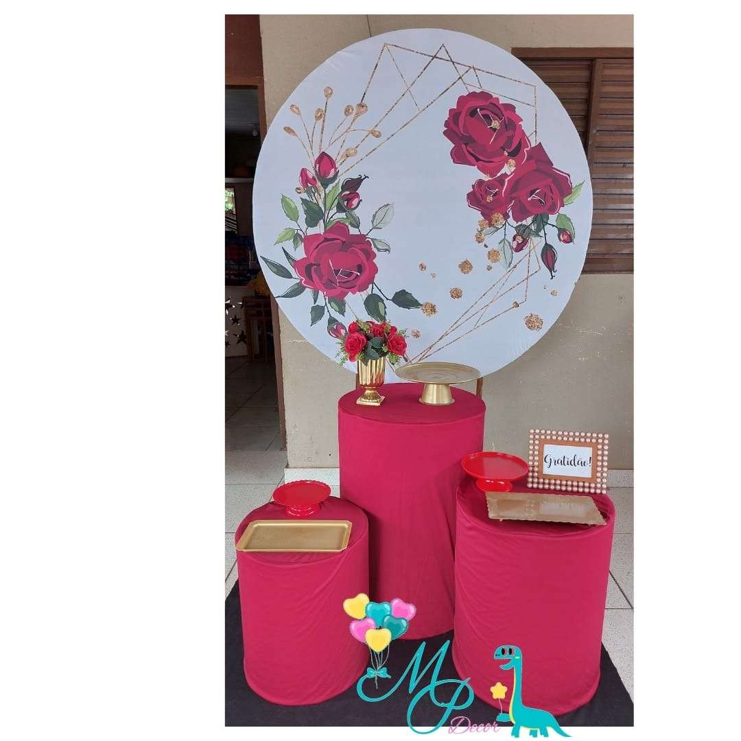 Kit Pegue Monte  Floral Vermelho 2 - MP DECOR 