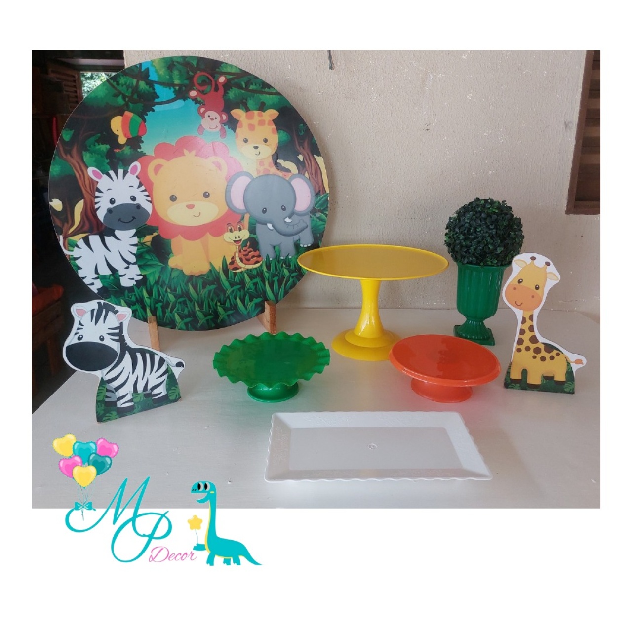 Kit Mesa Parabéns  Safari Menino - MP DECOR 