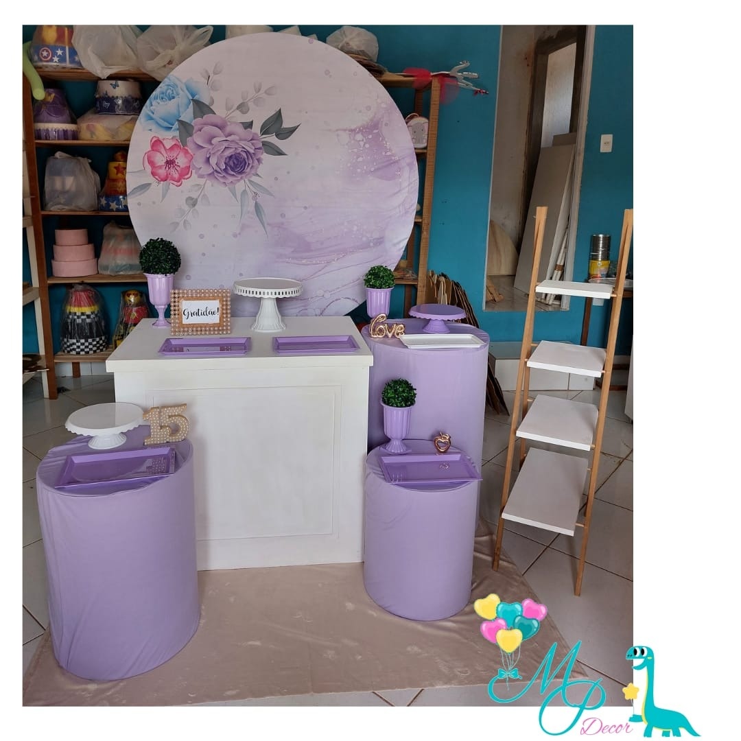 Kit Pegue Monte  Flores Lilás   - MP DECOR 