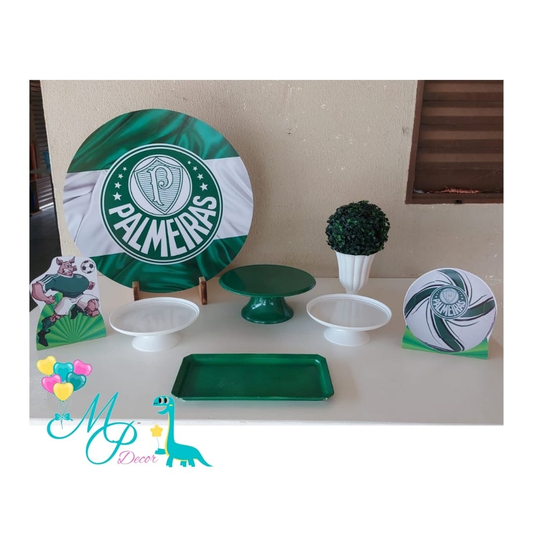 Kit Mesa Parabéns  Palmeiras  - MP DECOR 