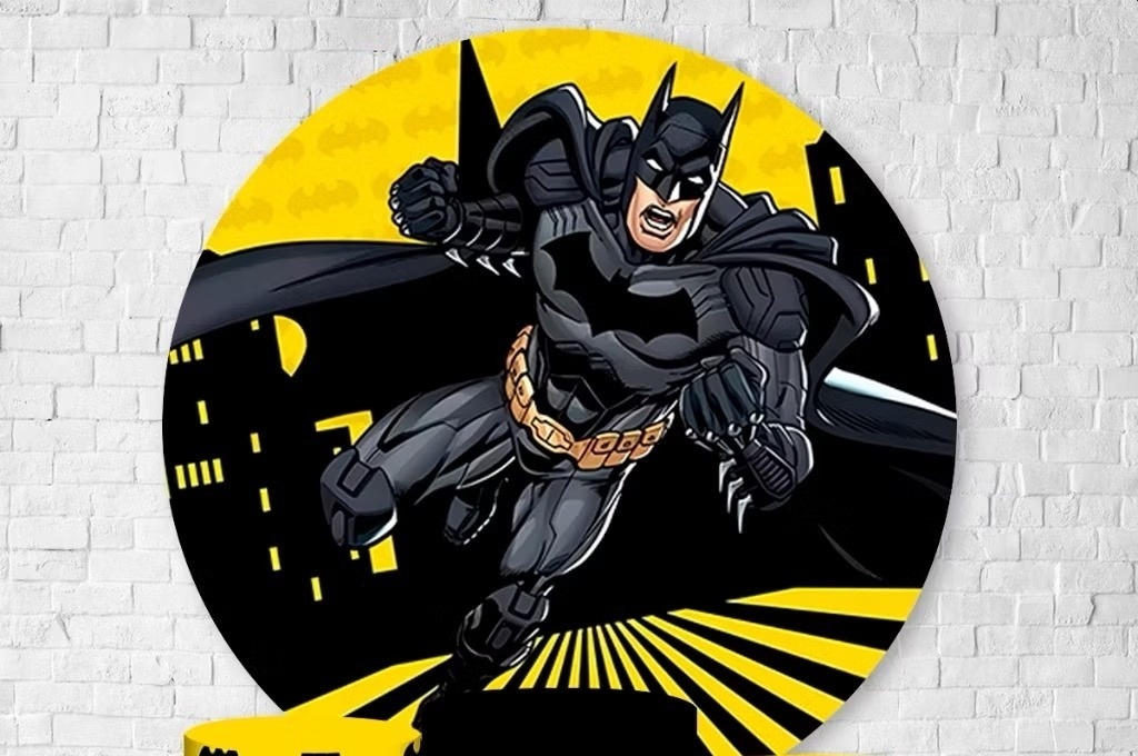 Capa Painel Redondo - Batman - karoline pedroso festas